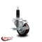 Service Caster 3'' Maroon Poly Swivel 1-1/8'' Expanding Stem Caster with Brake SCC-EX20S314-PPUB-MRN-TLB-118 - alternate 4